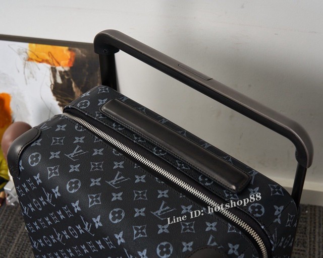 lv限量版黑花行李箱 路易威登行李箱登機箱拉杆箱 gdx1181